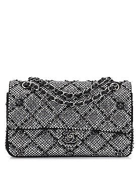 Chanel Classic Double Flap Bag Strass Embellished Beaded Quilted Satin Medium (view 1)