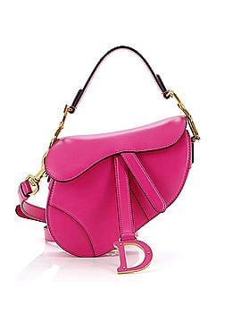 Christian Dior Saddle Handbag with Strap Leather Mini (view 1)