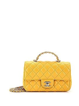Chanel Crystal Chain Flap Top Handle Bag Quilted Lambskin Small (view 1)