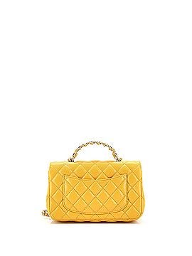 Chanel Crystal Chain Flap Top Handle Bag Quilted Lambskin Small (view 2)