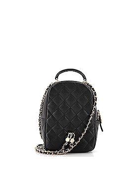 Chanel Classic CC Chain Pocket Backpack Quilted Caviar Mini (view 2)