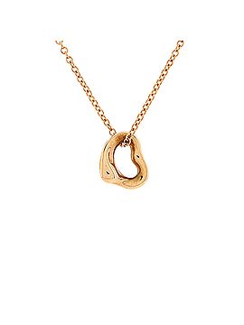 Tiffany & Co. Elsa Peretti Open Heart Pendant Necklace 18K Rose Gold 7mm (view 1)