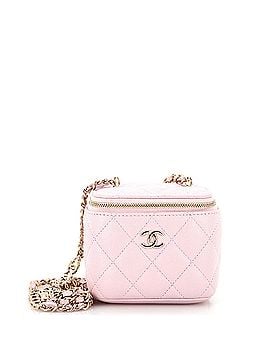 Chanel Tiny CC Link Vanity Case with Chain Quilted Caviar Mini (view 1)
