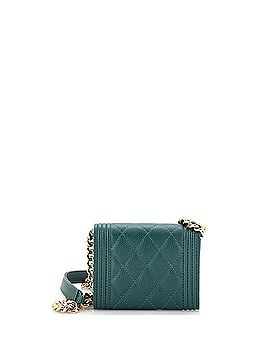 Chanel Boy Flap Card Holder on Chain Quilted Caviar (view 2)