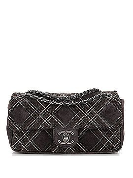 Chanel Saltire Flap Bag Stitched Suede Small (view 1)