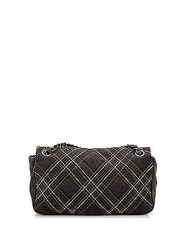 Chanel Saltire Flap Bag Stitched Suede Small (view 2)