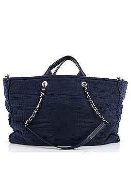 Chanel Double Face Deauville Tote Fringe Quilted Canvas Large (view 1)
