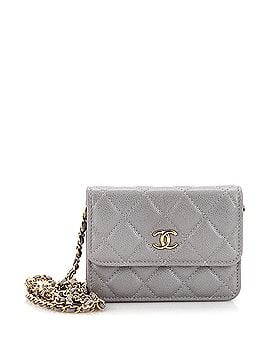 Chanel Miss Coco Strap Flap Clutch with Chain Quilted Caviar Mini (view 1)