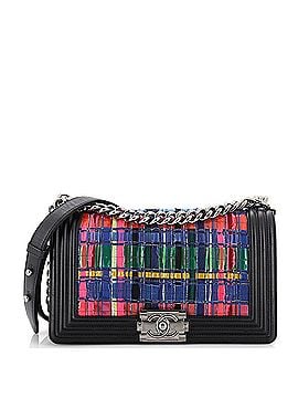 Chanel Boy Flap Bag Woven PVC with Lambskin Old Medium (view 1)
