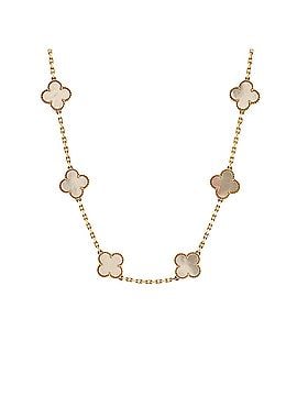 Van Cleef & Arpels Vintage Alhambra 10 Motifs Necklace 18K Yellow Gold and Mother of Pearl (view 1)
