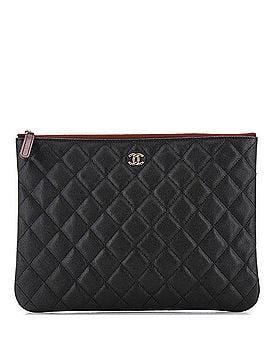 Chanel O Case Clutch Quilted Caviar Medium (view 1)