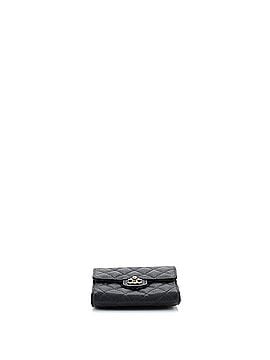 Chanel Classic Flap Card Holder on Chain Quilted Caviar Mini (view 2)