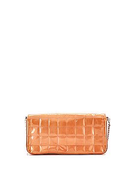Chanel Chocolate Bar Flap Bag Quilted Patent East West (view 2)