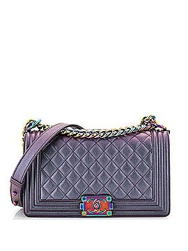 Chanel Boy Flap Bag Quilted Iridescent Goatskin Old Medium (view 1)