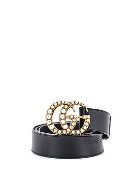 Gucci Pearly GG Marmont Belt Leather Wide (view 1)