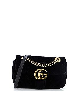 Gucci GG Marmont Flap Bag Matelasse Velvet Mini (view 1)