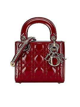 Dior Mini Patent Cannage Lady Dior (view 1)