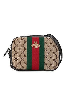 Gucci GG Canvas Webby Bee Crossbody (view 1)
