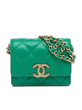 Chanel CC Quilted Lambskin Clutch with Chain (view 1)