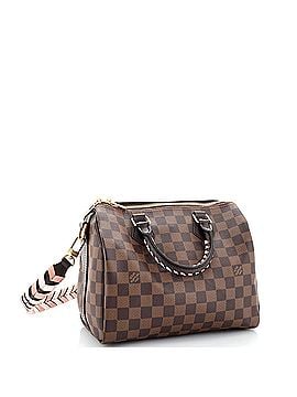 Louis Vuitton Speedy Bandouliere Bag Damier with Braided Detail 25 (view 2)