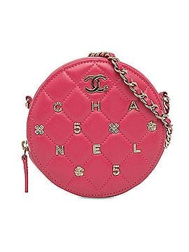Chanel CC Quilted Lambskin Lucky Charms Round Clutch with Chain (view 1)