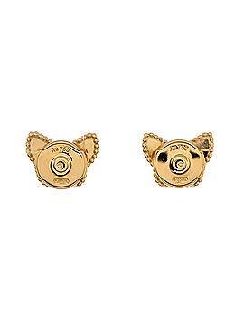 Van Cleef & Arpels Sweet Alhambra Butterfly Stud Earrings 18K Yellow Gold and Mother of Pearl (view 2)
