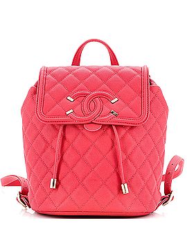 Chanel Filigree Backpack Quilted Caviar Small (view 1)