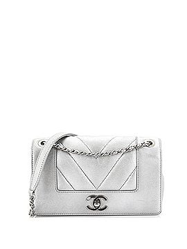 Chanel Mademoiselle Vintage Flap Bag Chevron Sheepskin Small (view 1)