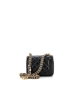 Chanel CC Enamel Charms Square Single Flap Bag Quilted Lambskin Mini (view 2)