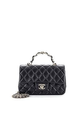 Chanel Classic Single Flap Chain Top Handle Bag Quilted Lambskin Mini (view 1)