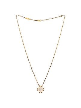 Van Cleef & Arpels Vintage Alhambra Pendant Necklace 18K Yellow Gold and Mother of Pearl (view 2)