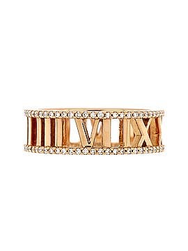 Tiffany & Co. Atlas Open Ring 18K Rose Gold with Diamond 7mm (view 2)