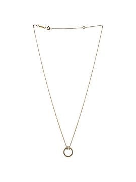 Tiffany & Co. T Circle Pendant Necklace 18K Yellow Gold with Diamonds and Center Baguette Diamond Small (view 2)