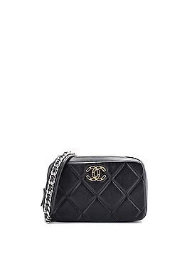Chanel 19 Zipped Phone Holder Crossbody Bag Quilted Lambskin (view 1)