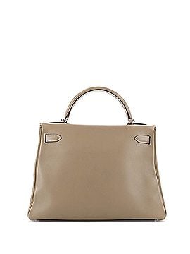 Hermès Kelly Handbag Grey Swift with Palladium Hardware 32 (view 2)