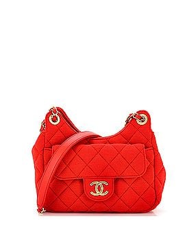 Chanel Wavy CC Hobo Quilted Jersey Small (view 1)