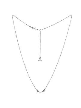 Tiffany & Co. T Smile Pendant Necklace 18K White Gold with Diamonds Mini (view 2)