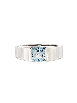 Cartier Tank Ring 18K White Gold and Aquamarine Small (view 1)