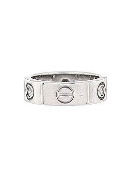 Cartier Love 3 Diamonds Band Ring 18K White Gold with Diamond (view 2)