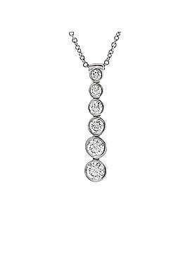 Tiffany & Co. Jazz Graduated Drop Pendant Necklace Platinum and Diamonds (view 1)