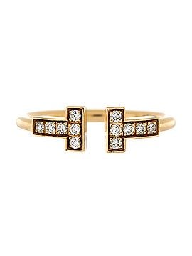 Tiffany & Co. T Wire Ring 18K Yellow Gold with Diamonds (view 1)