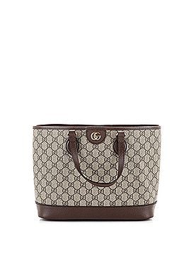 Gucci Ophidia Top Handle Shopping Tote GG Coated Canvas and Leather Mini (view 1)