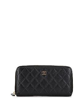 Chanel Zip Around Wallet Quilted Caviar Long (view 1)