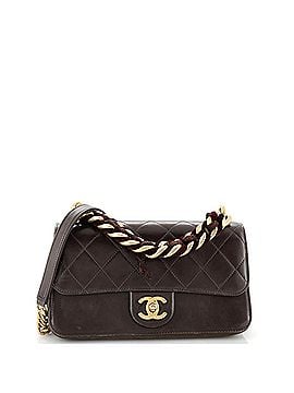 Chanel Paris-Cosmopolite Straight Lined Flap Bag Quilted Aged Calfskin Small (view 1)