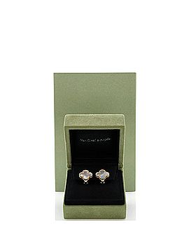 Van Cleef & Arpels Vintage Alhambra Clip-On Earrings 18K Yellow Gold and Mother of Pearl (view 2)