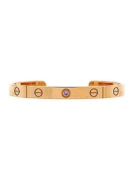 Cartier Love Cuff Bracelet 18K Rose Gold with Pink Sapphire (view 1)