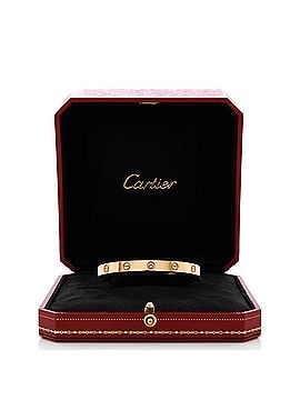 Cartier Love Cuff Bracelet 18K Rose Gold with Pink Sapphire (view 2)