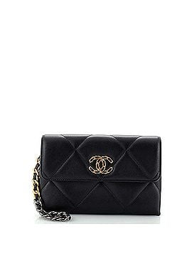 Chanel 19 Flap Pouch with Chain Handle Quilted Lambskin (view 1)