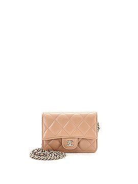 Chanel Classic Flap Card Holder on Chain Quilted Calfskin Mini (view 1)