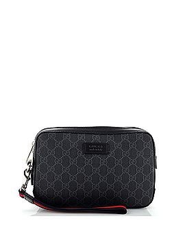 Gucci Web Wristlet Clutch GG Coated Canvas and Leather (view 1)